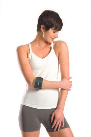 Pneumatic Tennis Elbow Support Aircast® One Size Fits Most Hook and Loop Closure Armband Style Left or Right Arm 8 to 14 Inch Forearm Circumference Black