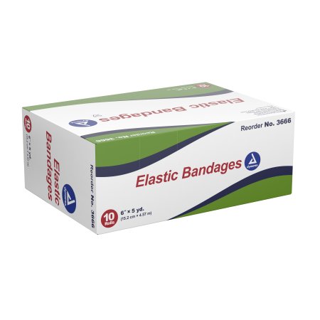 Elastic Bandage Dynarex® 6 Inch X 4-1/2 Yard Clip Detached Closure Tan NonSterile Standard Compression