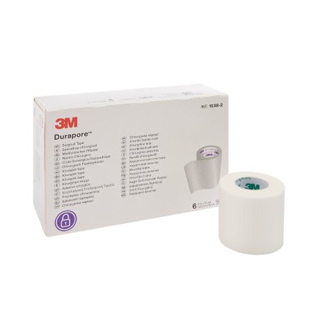 Medical Tape 3M™ Durapore™ White 2 Inch X 10 Yard Silk-Like Cloth NonSterile
