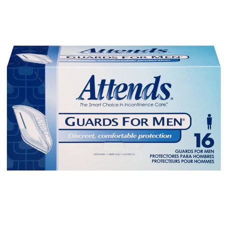 Bladder Control Pad Attends® Guards For Men® 5.9 X 12-1/2 Inch Light Absorbency Polymer Core One Size Fits Most