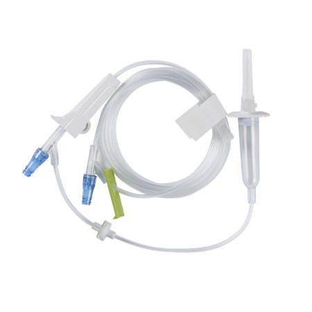 Primary IV Administration Set LifeShield® Gravity 2 Ports 15 Drops / mL Drip Rate Without Filter 100 Inch Tubing Solution