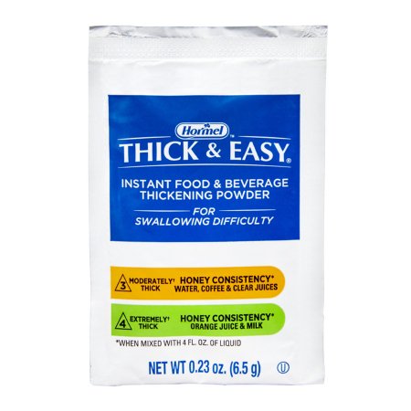 Food and Beverage Thickener Thick & Easy® 6.5 Gram Individual Packet Unflavored Powder IDDSI Level 3 Moderately Thick/Liquidized