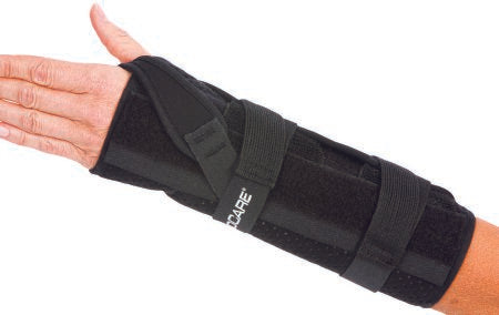 Wrist / Forearm Brace ProCare® Quick-Fit® Aluminum / Foam / Nylon Left Hand Black One Size Fits Most