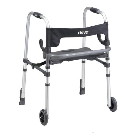 Dual Release Folding Walker Adjustable Height Clever-Lite LS Aluminum Frame 300 lbs. Weight Capacity 29-1/2 to 39 Inch Height
