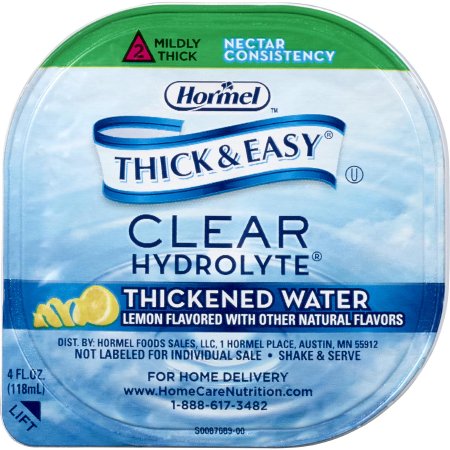 Thickened Water Thick & Easy® Hydrolyte® 4 oz. Portion Cup Lemon Flavor Liquid IDDSI Level 2 Mildly Thick