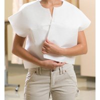 Exam Cape White One Size Fits Most Front Opening Without Closure Unisex