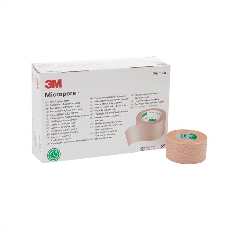 Medical Tape 3M™ Micropore™ Tan 1 Inch X 10 Yard Paper NonSterile