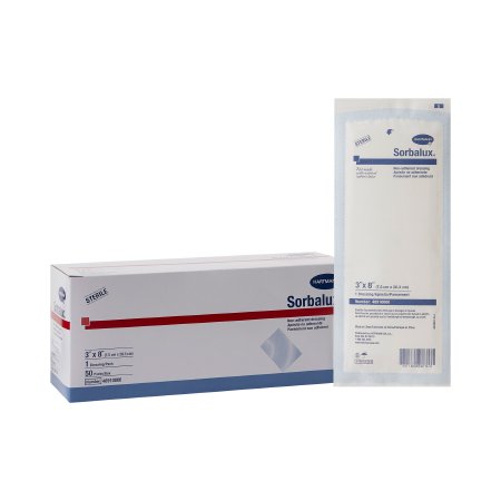 Non-Adherent Dressing Sorbalux® 3 X 8 Inch Sterile Rectangle