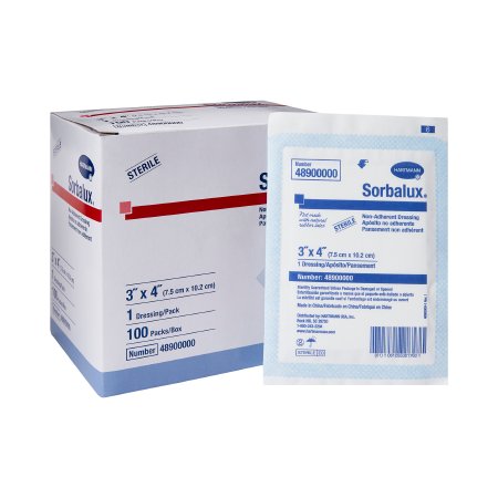 Non-Adherent Dressing Sorbalux® 3 X 4 Inch Sterile Rectangle