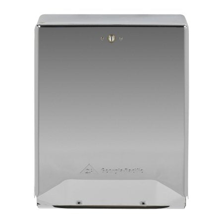 Paper Towel Dispenser Georgia-Pacific Chrome Metal Manual 600 Count Wall Mount