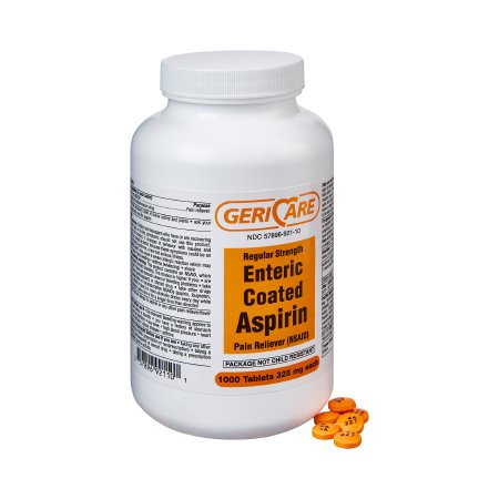 Pain Relief Geri-Care® 325 mg Strength Aspirin Tablet 1,000 per Bottle