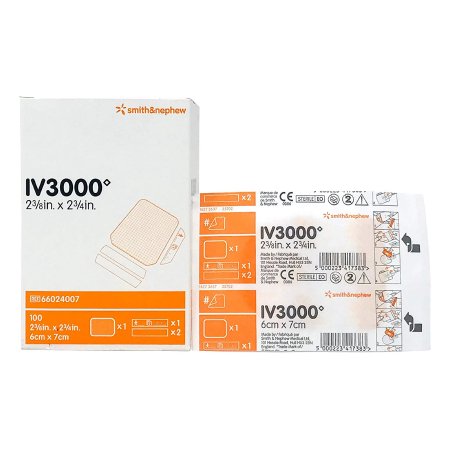 I.V. Dressing IV3000™ REATIC Film 2-3/8 X 2-3/8 Inch Sterile