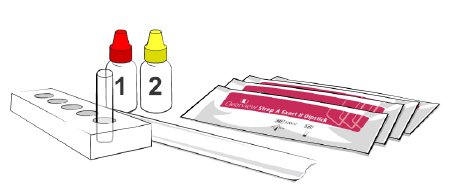 Respiratory Test Kit Clearview® Strep A Exact II Dipstick Strep A Test 30 Tests CLIA Waived