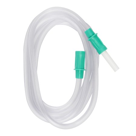 Suction Connector Tubing McKesson 6 Foot Length 0.188 Inch I.D. Sterile Female / Male Connector Clear Ribbed OT Surface PVC