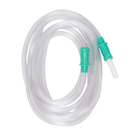 Suction Connector Tubing McKesson 10 Foot Length 0.188 Inch I.D. Sterile Female / Male Connector Clear Ribbed OT Surface PVC