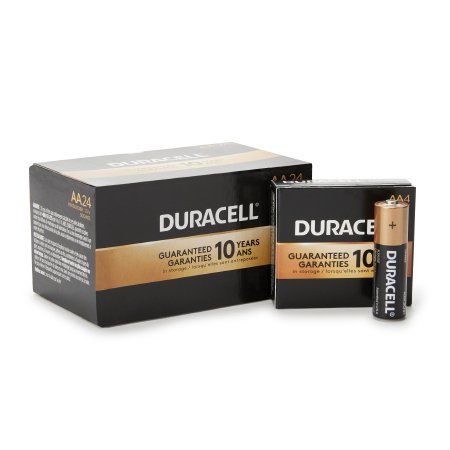 Alkaline Battery Duracell® Coppertop® AA Cell 1.5V Disposable 24 Pack