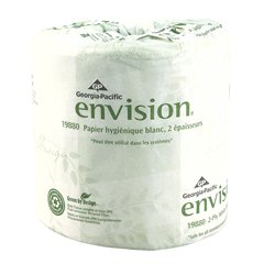 Toilet Tissue envision® White 2-Ply Standard Size Cored Roll 550 Sheets 4 X 4-1/20 Inch