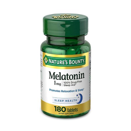 Natural Sleep Aid Nature's Bounty® 180 per Bottle Tablet 1 mg Strength