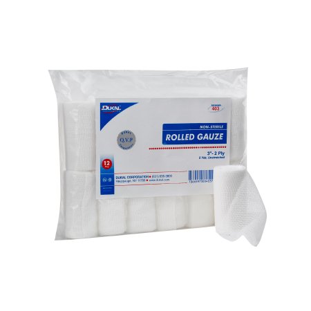 Conforming Bandage Dukal™ 3 Inch X 5 Yard 12 per Pack NonSterile 2-Ply Roll Shape