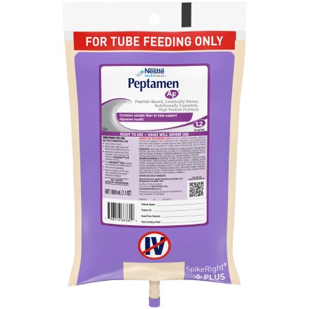 Tube Feeding Formula Peptamen AF® Unflavored Liquid 1000 mL Ready to Hang Prefilled Container