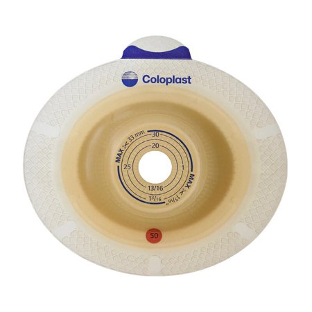 Ostomy Barrier SenSura® Precut, Standard Wear Double Layer Adhesive 50 mm Flange Red Code System 1 Inch Opening