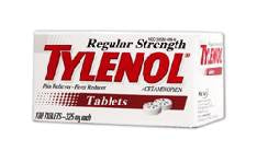 Pain Relief Tylenol® 325 mg Strength Acetaminophen Tablet 100 per Bottle