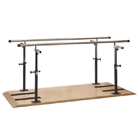 Parallel Bars Plywood Base, Stainless Steel Handrails 7 Foot X 18 to 28 X 26 to 39 Inch Satin Finish