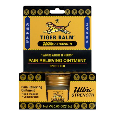Topical Pain Relief Tiger Balm® Ultra Strength 11% - 11% Strength Camphor / Menthol Ointment 18 Gram