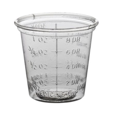 Graduated Medicine Cup Solo® 1 oz. Clear Plastic Disposable