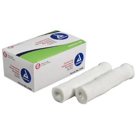 Conforming Bandage Dynarex® 6 Inch X 4.1 Yard 6 per Pack NonSterile 1-Ply Roll Shape