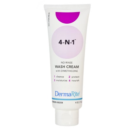 Rinse-Free Body Wash DermaRite® 4-N-1™ Cream 4 oz. Tube Fresh Scent