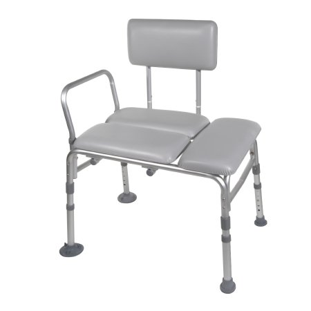 drive™ Knocked Down Bath Transfer Bench Arm Rail 17-3/4 to 21-3/4 Inch Seat Height 400 lbs. Weight Capacity