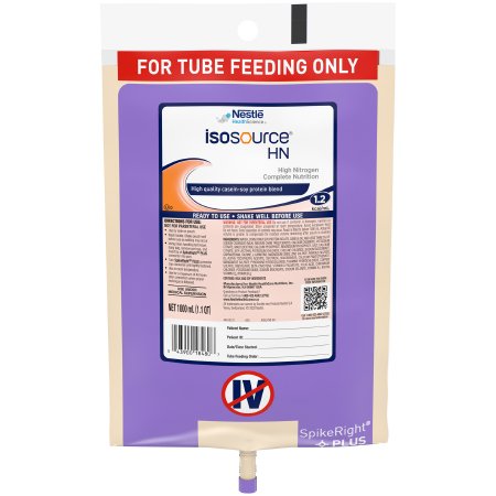 Tube Feeding Formula Isosource® HN Unflavored Liquid 1000 mL Ready to Hang Prefilled Container
