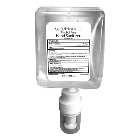 Alcohol-Free Hand Sanitizer safeHands® 1,000 mL BZK (Benzalkonium Chloride) Foaming Dispenser Refill Bottle
