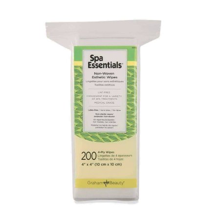 Esthetic Wipe Spa Essentials® 4 X 4 Inch White Disposable