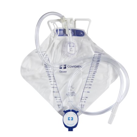 Urinary Drainage Bag Dover® 2000 mL Sterile Anti-Reflux Barrier