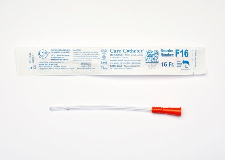 Urethral Catheter Cure Catheter™ Straight Tip Uncoated PVC 16 Fr. 6 Inch