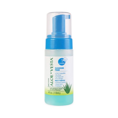 Rinse-Free Body Wash Aloe Vesta® Foaming 4 oz. Pump Bottle Clean Scent