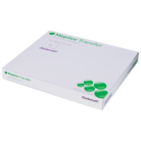 Thin Foam Dressing Mepilex® Transfer 6 X 8 Inch Without Border Film Backing Silicone Adhesive Rectangle Sterile
