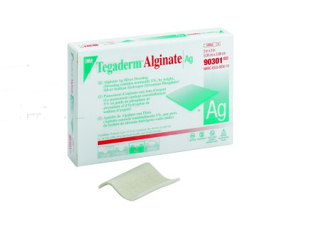 Silver Alginate Dressing 3M™ Tegaderm™ Alginate Ag 2 X 2 Inch Square Sterile