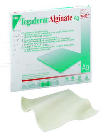 Silver Alginate Dressing 3M™ Tegaderm™ Alginate Ag 6 X 6 Inch Square Sterile