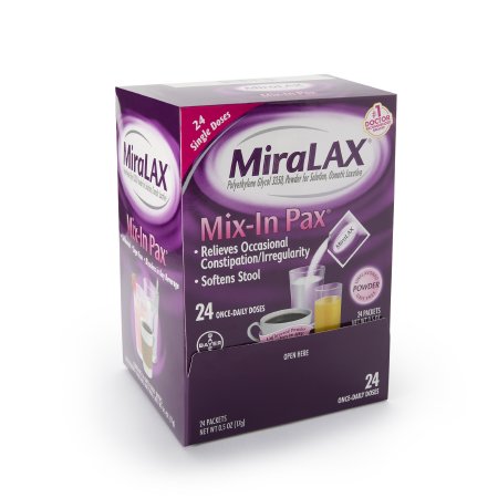 Laxative MiraLAX® Powder 24 per Box 17 Gram Strength Polyethylene Glycol 3350