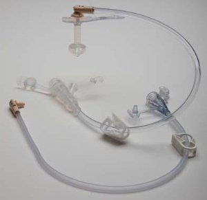 Straight Connector with Bolus Adapter Mini ONE® 24 Inch, Purple