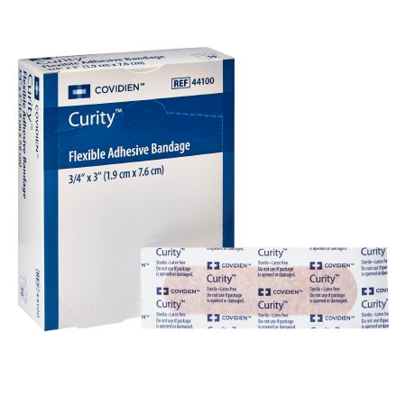 Adhesive Strip Curity™ 3/4 X 3 Inch Fabric Rectangle Tan Sterile