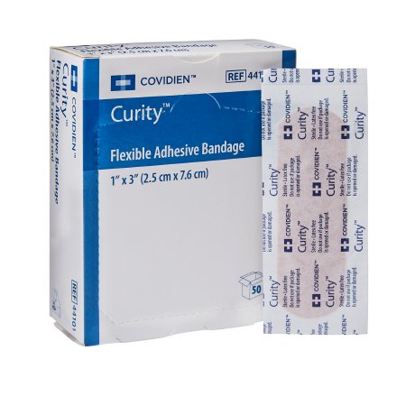 Adhesive Strip Curity™ 1 X 3 Inch Fabric Rectangle Tan Sterile