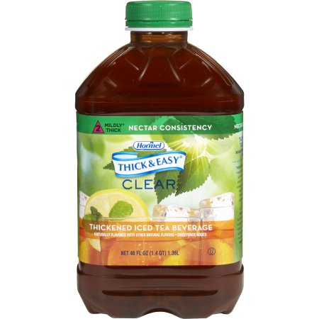 Thickened Beverage Thick & Easy® 46 oz. Bottle Iced Tea Flavor Liquid IDDSI Level 2 Mildly Thick