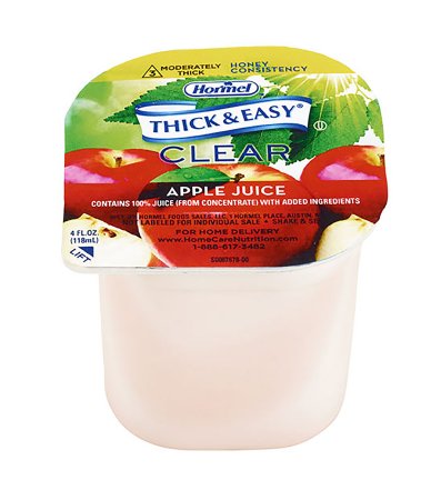 Thickened Beverage Thick & Easy® 4 oz. Portion Cup Apple Flavor Liquid IDDSI Level 3 Moderately Thick/Liquidized
