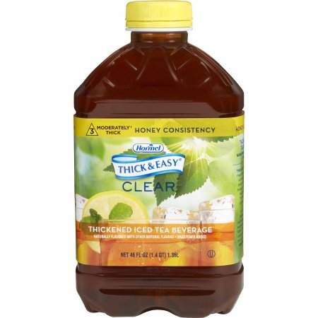 Thickened Beverage Thick & Easy® 46 oz. Bottle Iced Tea Flavor Liquid IDDSI Level 3 Moderately Thick/Liquidized