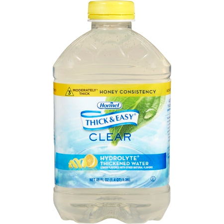 Thickened Water Thick & Easy® Hydrolyte® 46 oz. Bottle Lemon Flavor Liquid IDDSI Level 3 Moderately Thick/Liquidized