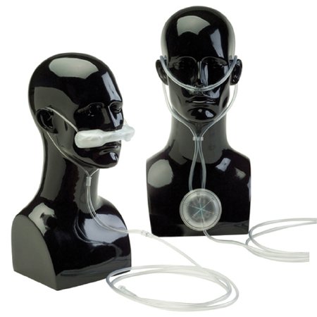 ETCO2 Nasal Sampling Cannula with O2 Delivery Continuous Flow Oxymizer® Adult Mustache Style Nasal Prong